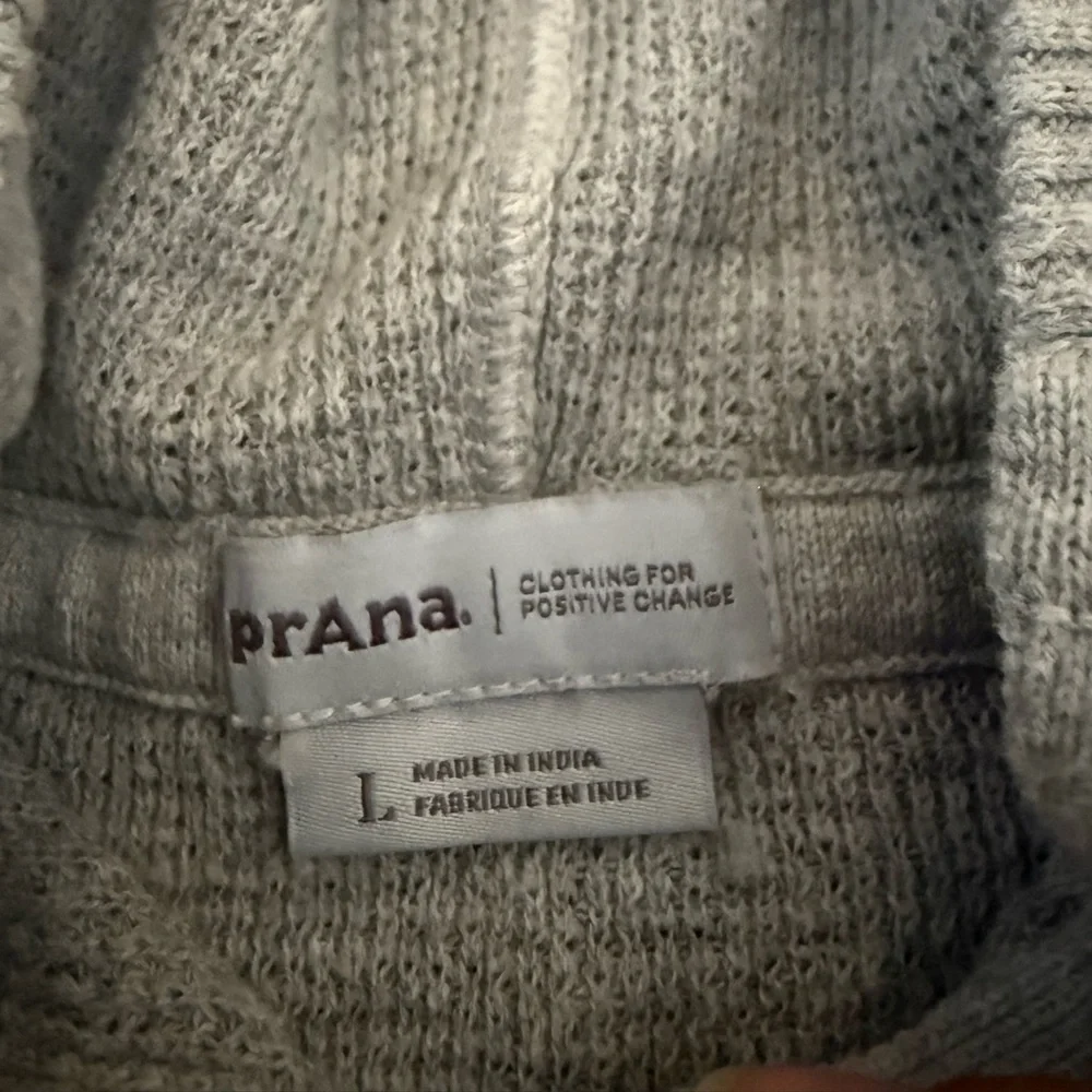 Prana Milani Tunic‎ Sweater Knit Hooded Henley Gray Large - Picture 4 of 4